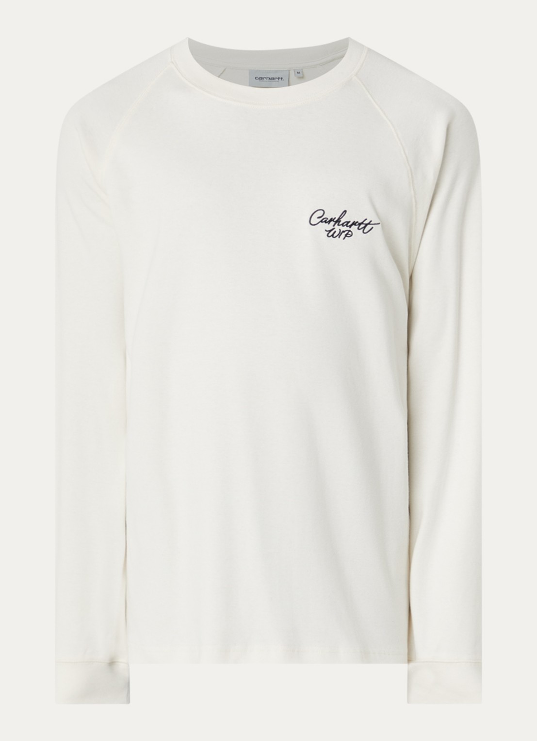 Carhartt WIP Longsleeve met logoborduring - voorkant 2 zwart