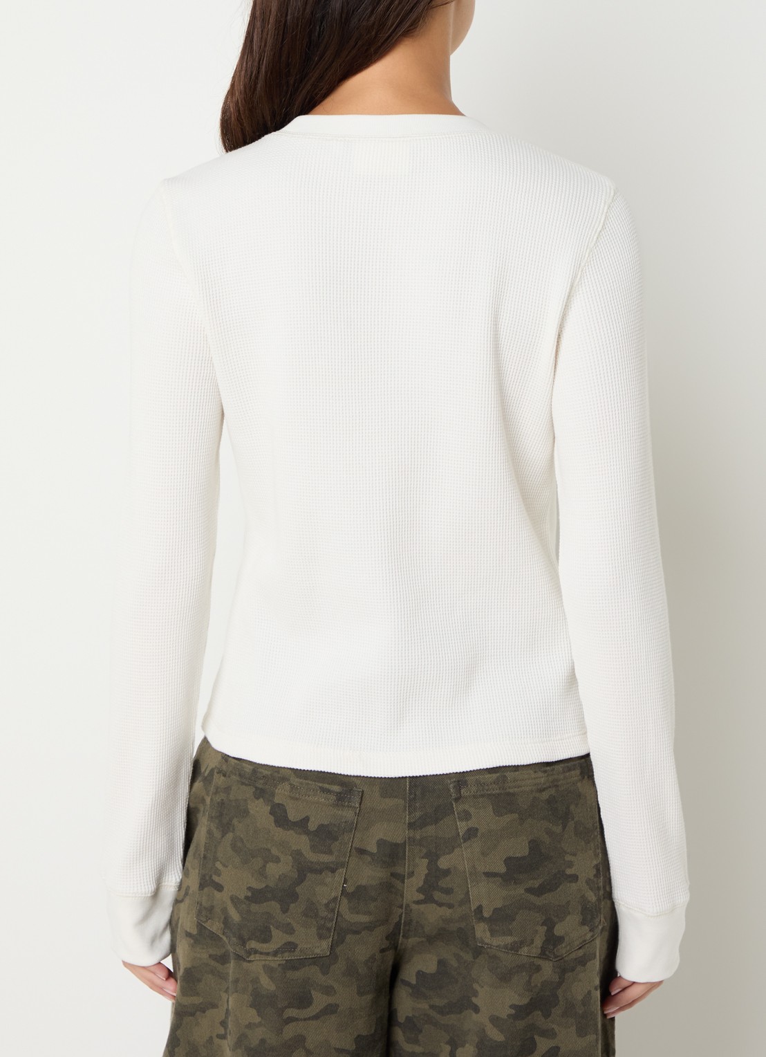 Carhartt WIP Longsleeve met logoprint - achterkant 2 wit