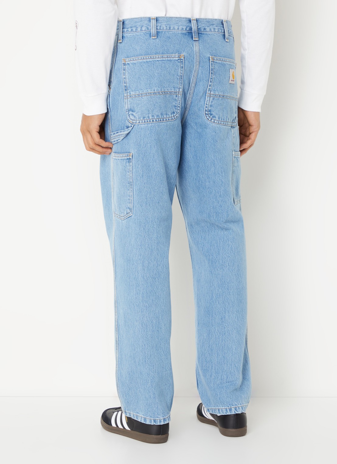 Carhartt WIP Loose fit jeans met lichte wassing - achterkant 3 indigo
