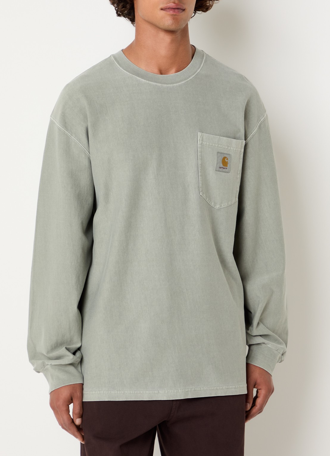 Carhartt WIP Loose Pocket long sleeve met logo - detail 4 groen