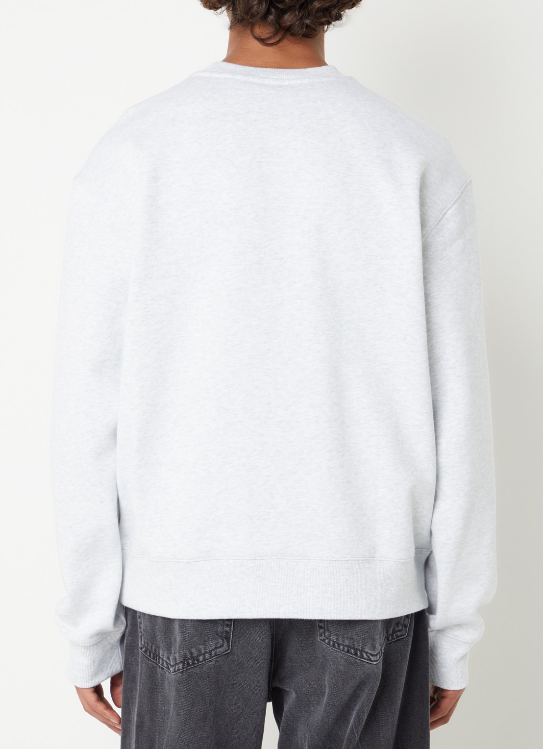 Carhartt WIP Mack sweater met logo - achterkant 3 grijsmele