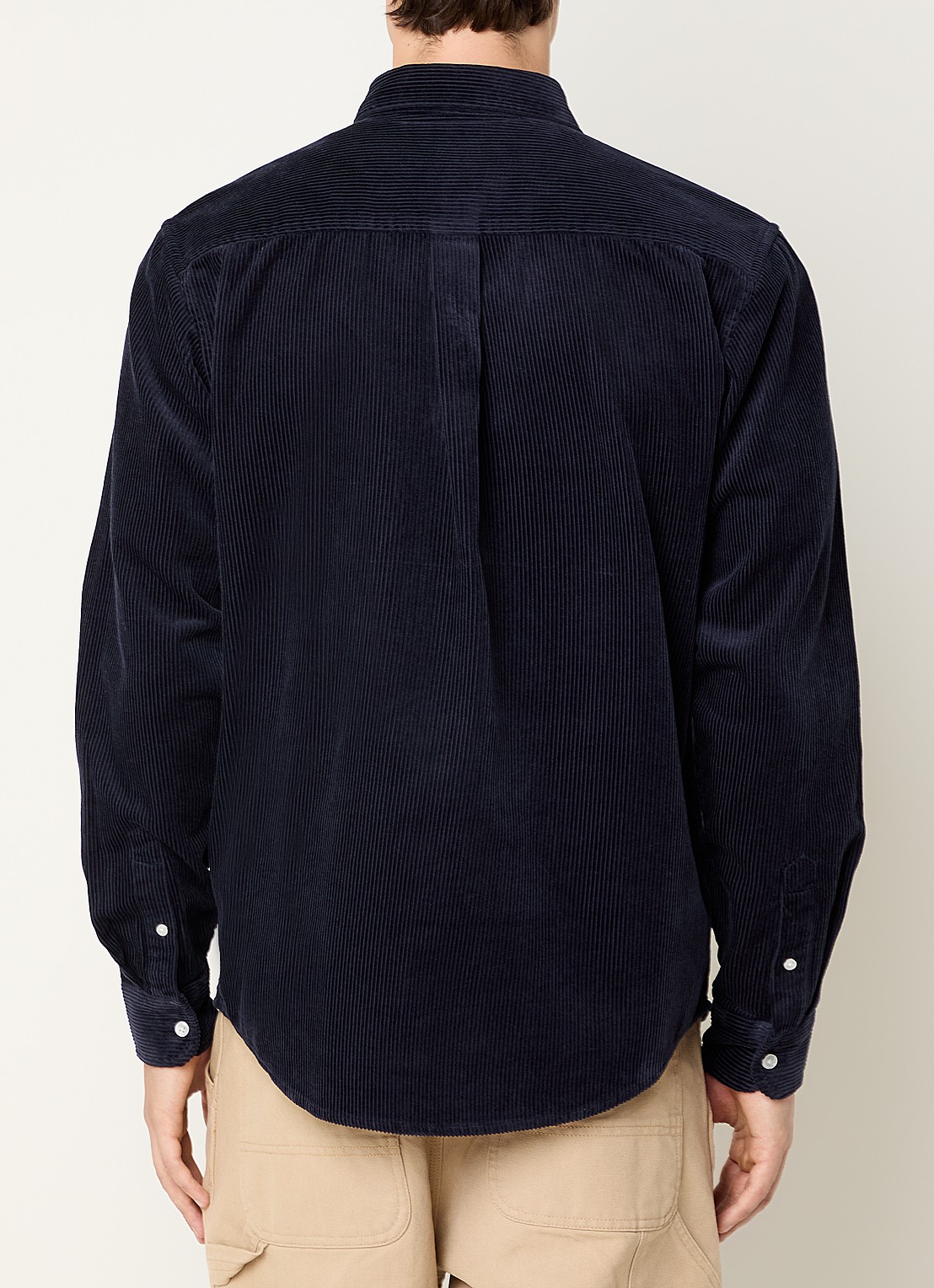 Carhartt WIP Madison overshirt van corduroy - achterkant 4 donkerblauw