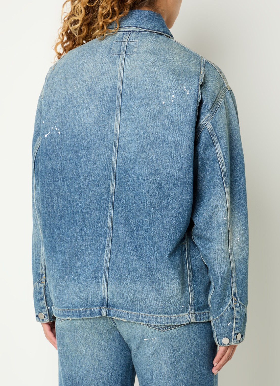 Carhartt WIP Michigan spijkerjas met logo - achterkant indigo