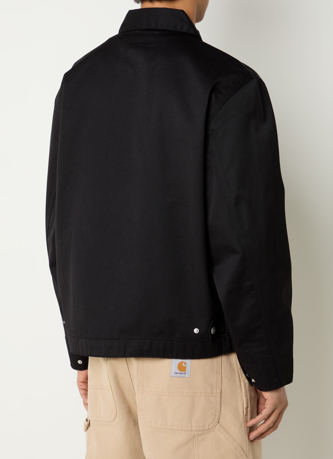 Carhartt WIP Module jack met steekzakken en logoborduring - achterkant zwart