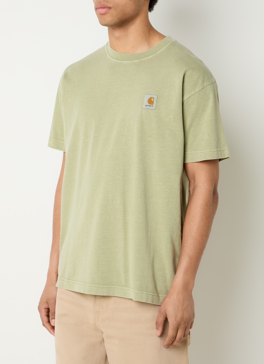 Carhartt WIP Nelson T-shirt met logo - detail 4 lichtgroen