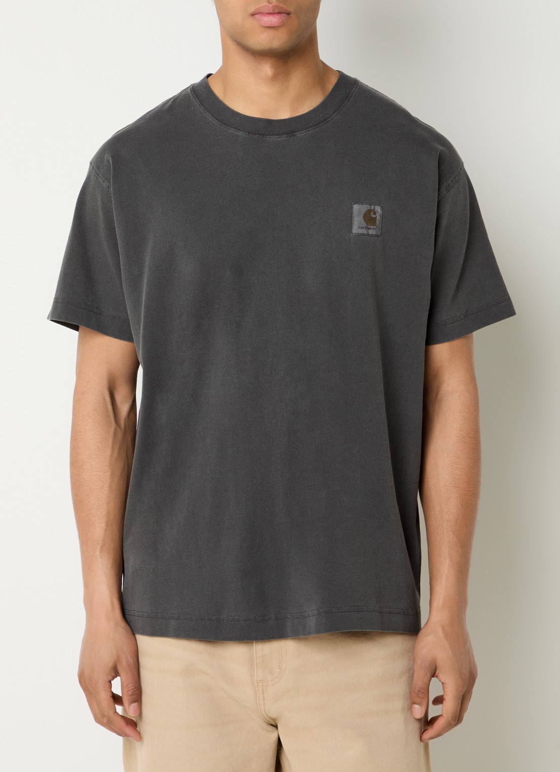Carhartt WIP Nelson T-shirt met logo - detail 4 zwart