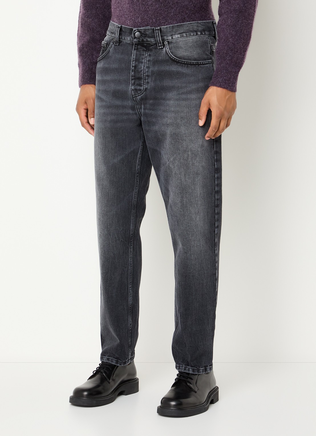 Carhartt WIP Newel tapered jeans met gekleurde wassing - detail 2 grijs