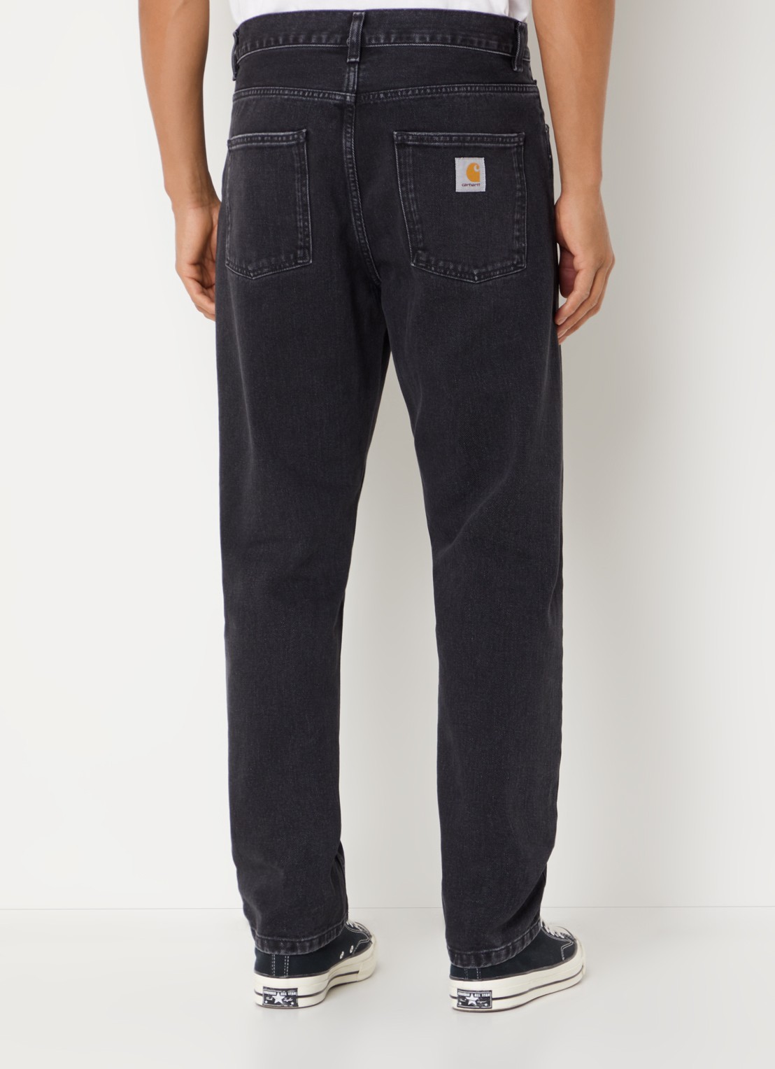 Carhartt WIP Newel tapered jeans met steekzakken  - achterkant 5 zwart