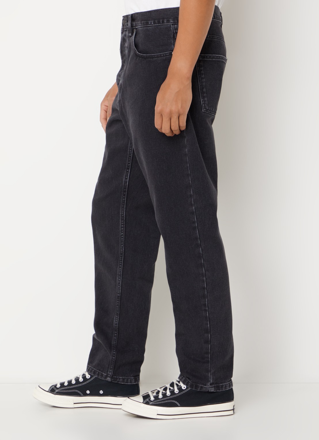 Carhartt WIP Newel tapered jeans met steekzakken  - detail 4 zwart