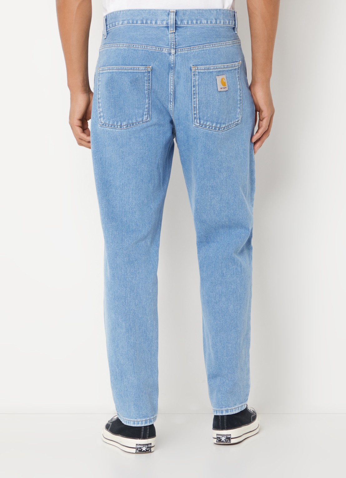 Carhartt WIP Newel tapered jeans met steekzakken  - achterkant 5 indigo