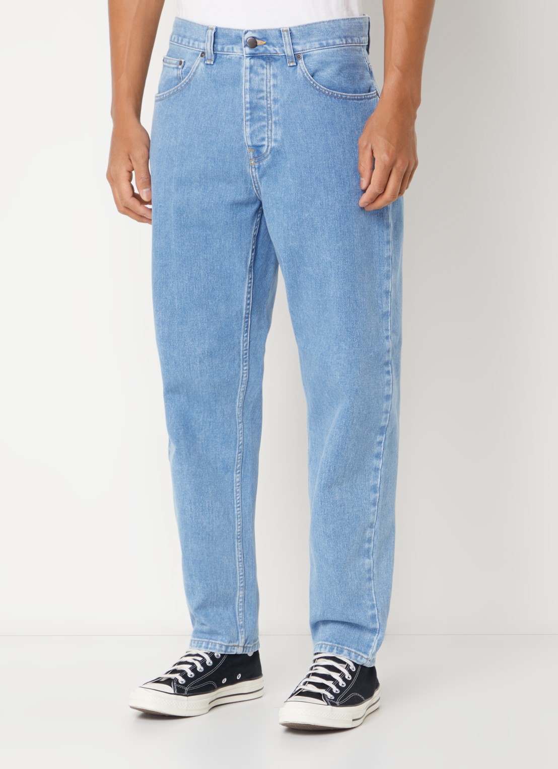 Carhartt WIP Newel tapered jeans met steekzakken  - detail 3 indigo