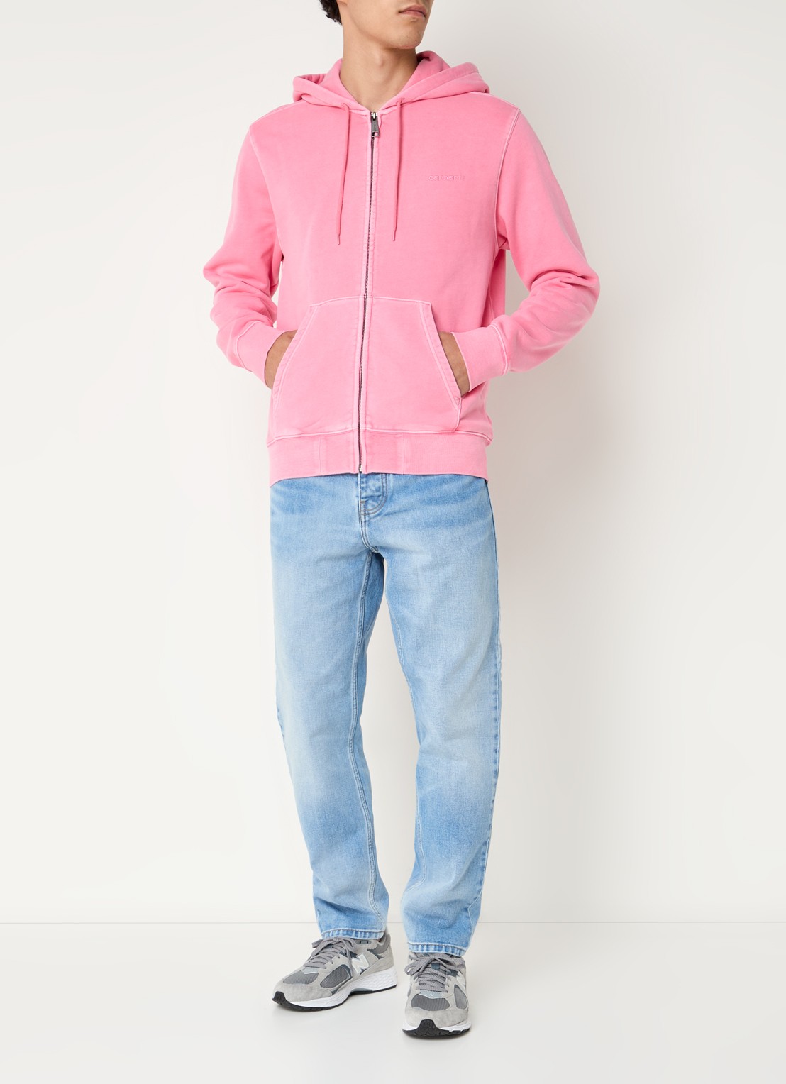 Carhartt WIP Newel tapered jeans met steekzakken  - voorkant 5 jeans