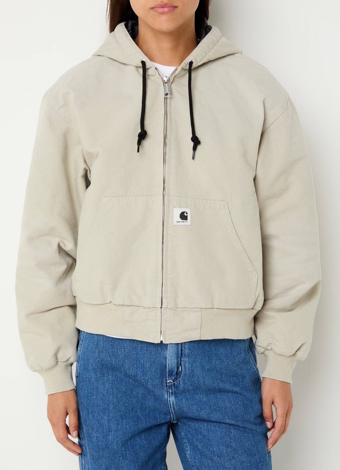 Carhartt WIP OG Active jack met steekzakken - detail 4 gebroken wit