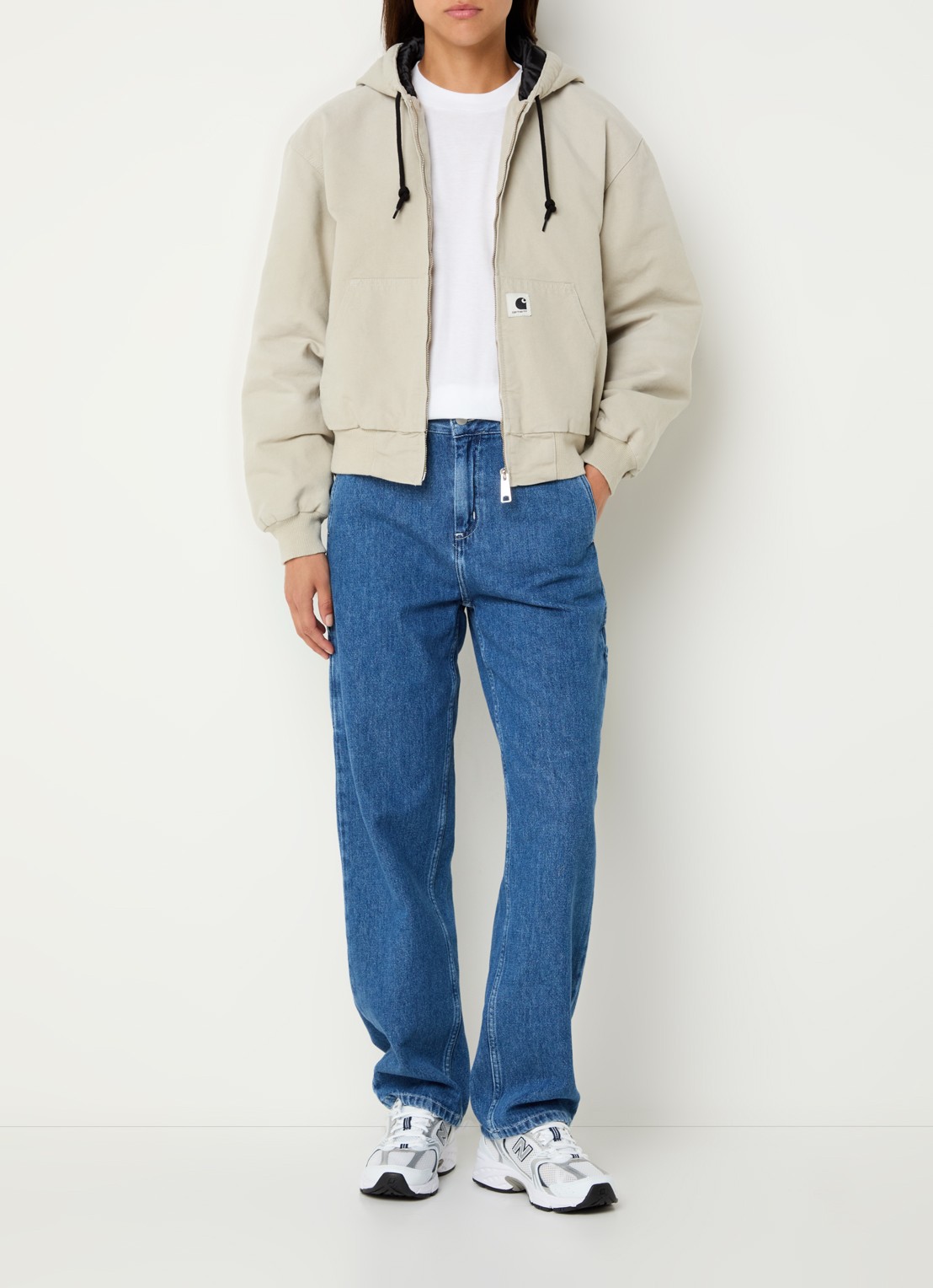 Carhartt WIP OG Active jack met steekzakken - voorkant 3 gebroken wit