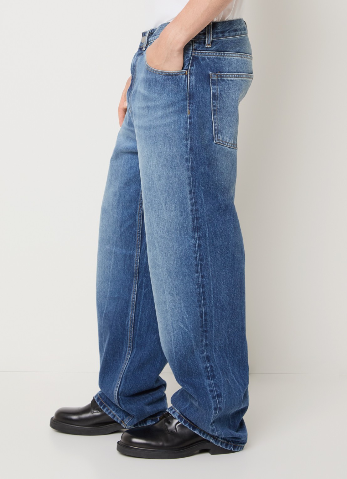 Carhartt WIP Payson wide leg jeans met steekzakken - detail 2 blauw