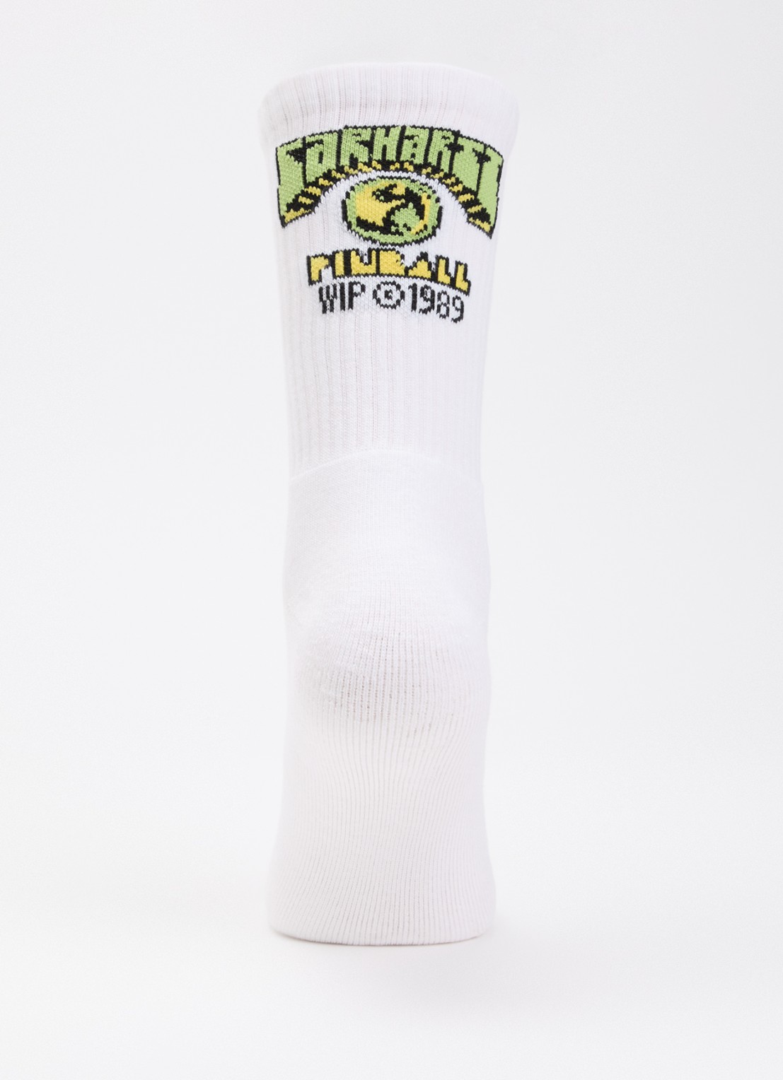 Carhartt WIP Pinball sportsokken in katoenblend met logoprint - voorkant 3 wit