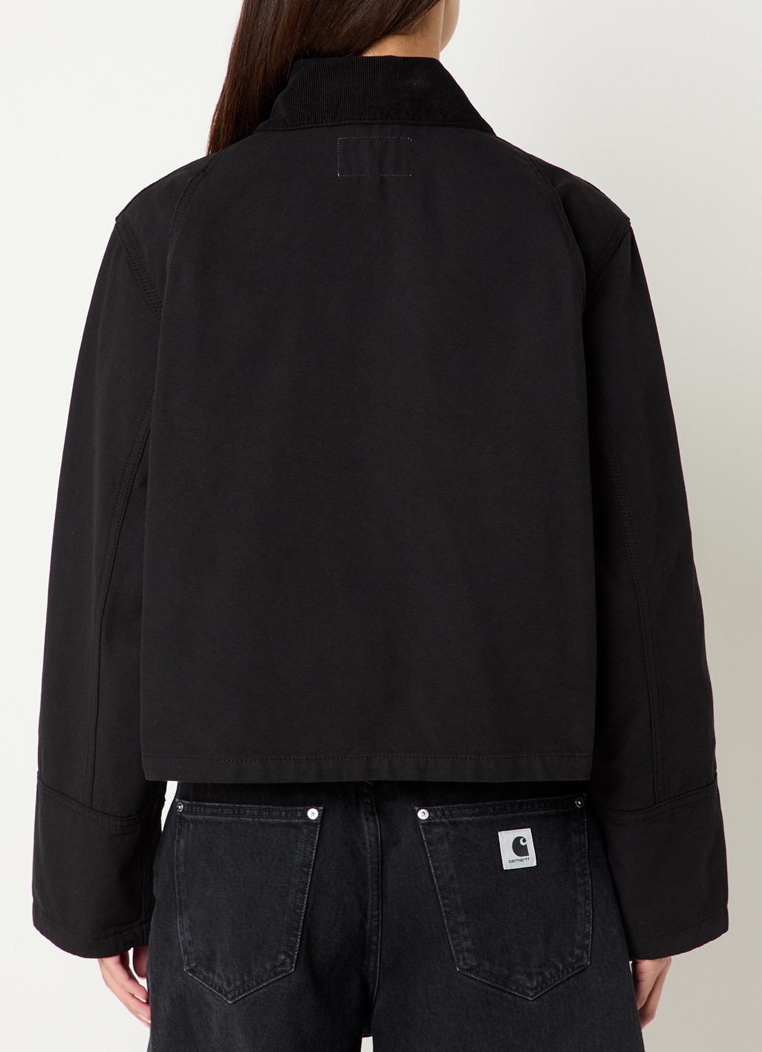 Carhartt WIP Prescott barn jack met klepzakken - achterkant 4 zwart