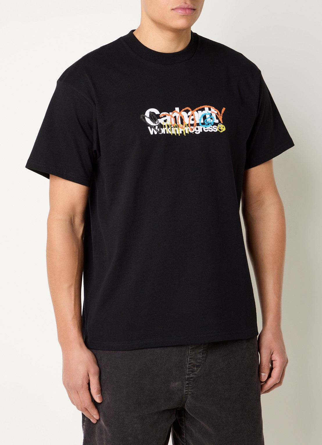 Carhartt WIP Primary T-shirt met logo- en backprint - achterkant 4 zwart