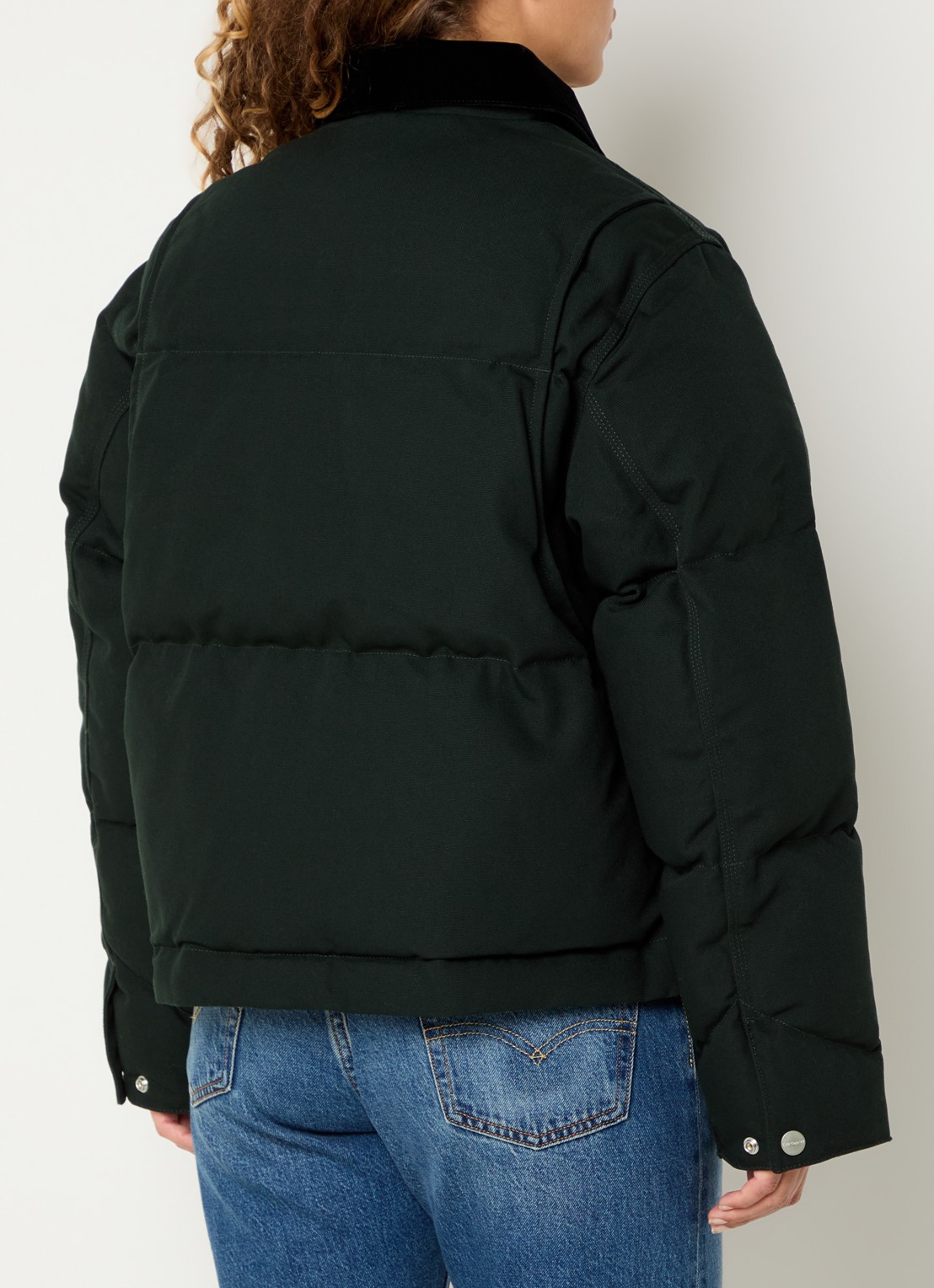 Carhartt WIP Raymond gewatteerde jack met steekzakken - achterkant 2 donkergroen