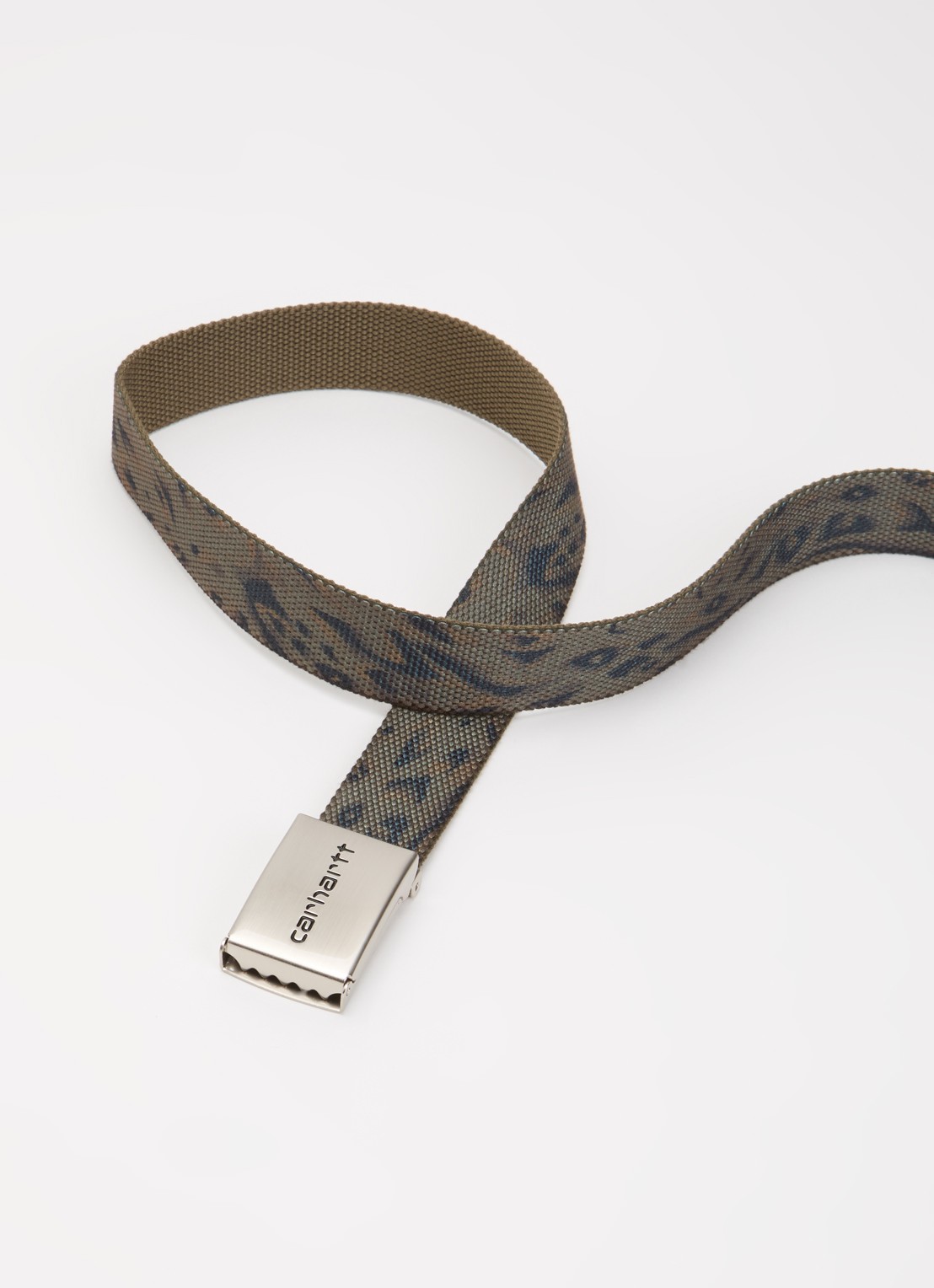 Carhartt WIP Riem met logo - detail beige