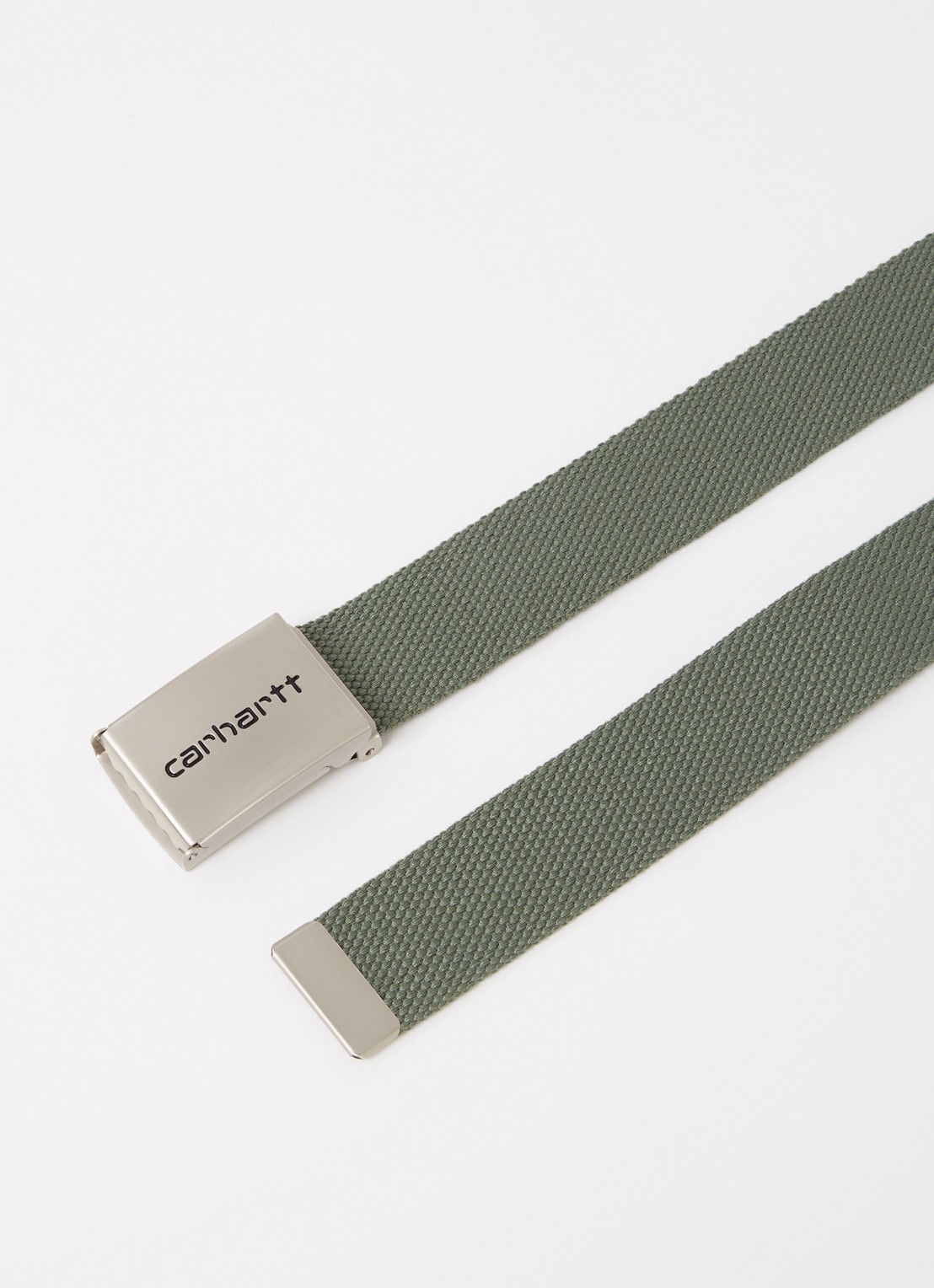 Carhartt WIP Riem met logo - detail 2 bronsgroen