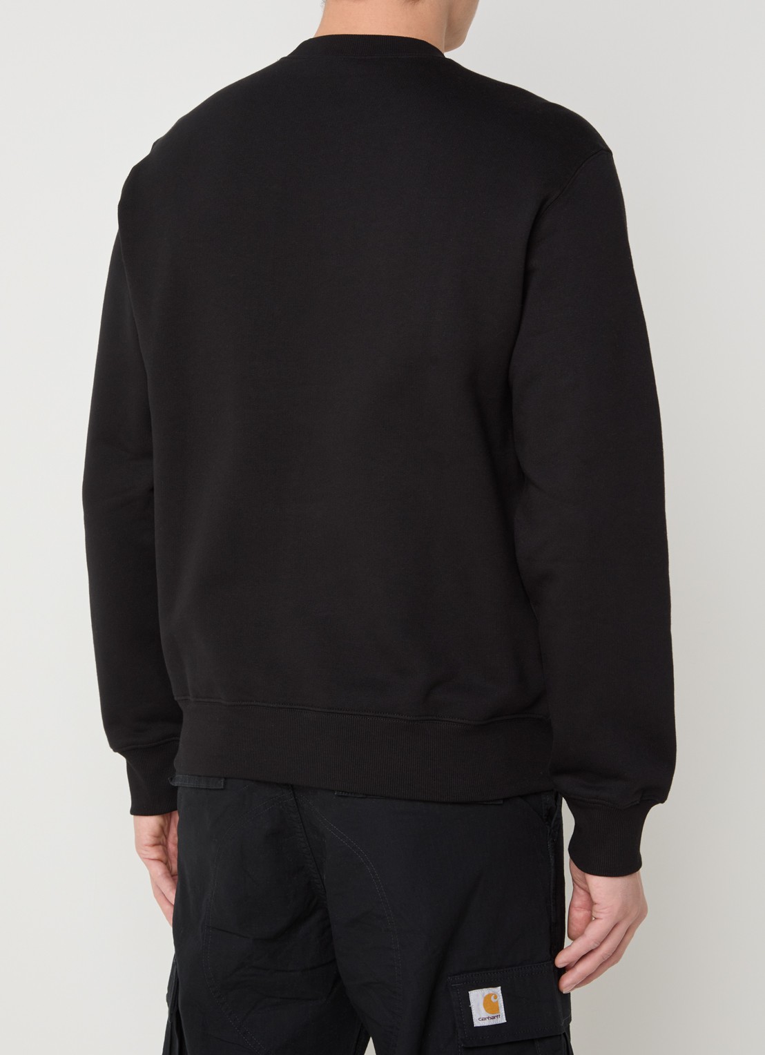 Carhartt WIP Rivet Script sweater met logoprint - achterkant zwart