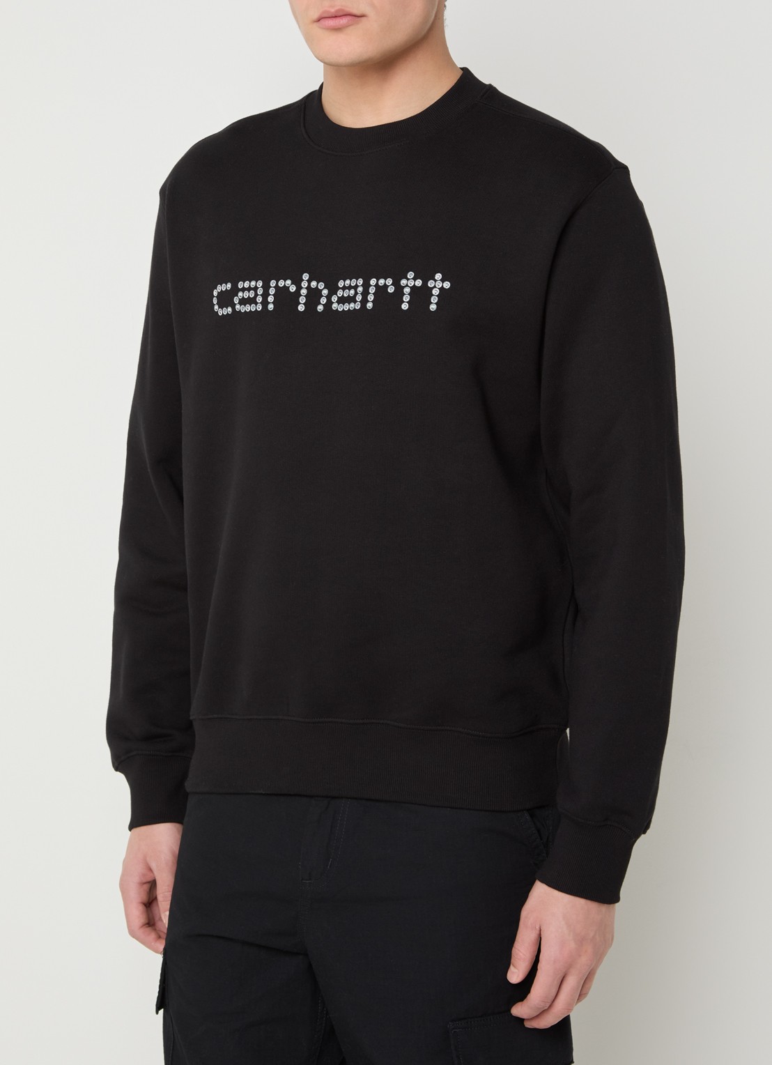 Carhartt WIP Rivet Script sweater met logoprint - detail 4 zwart