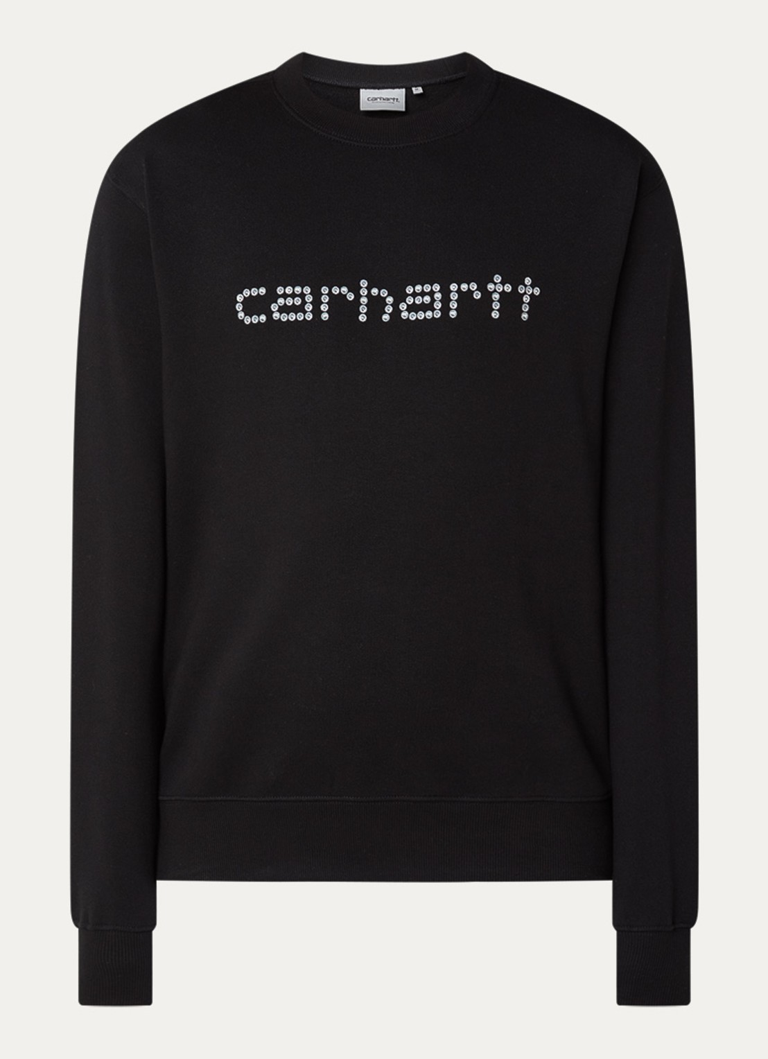 Carhartt WIP Rivet Script sweater met logoprint - voorkant 2 zwart