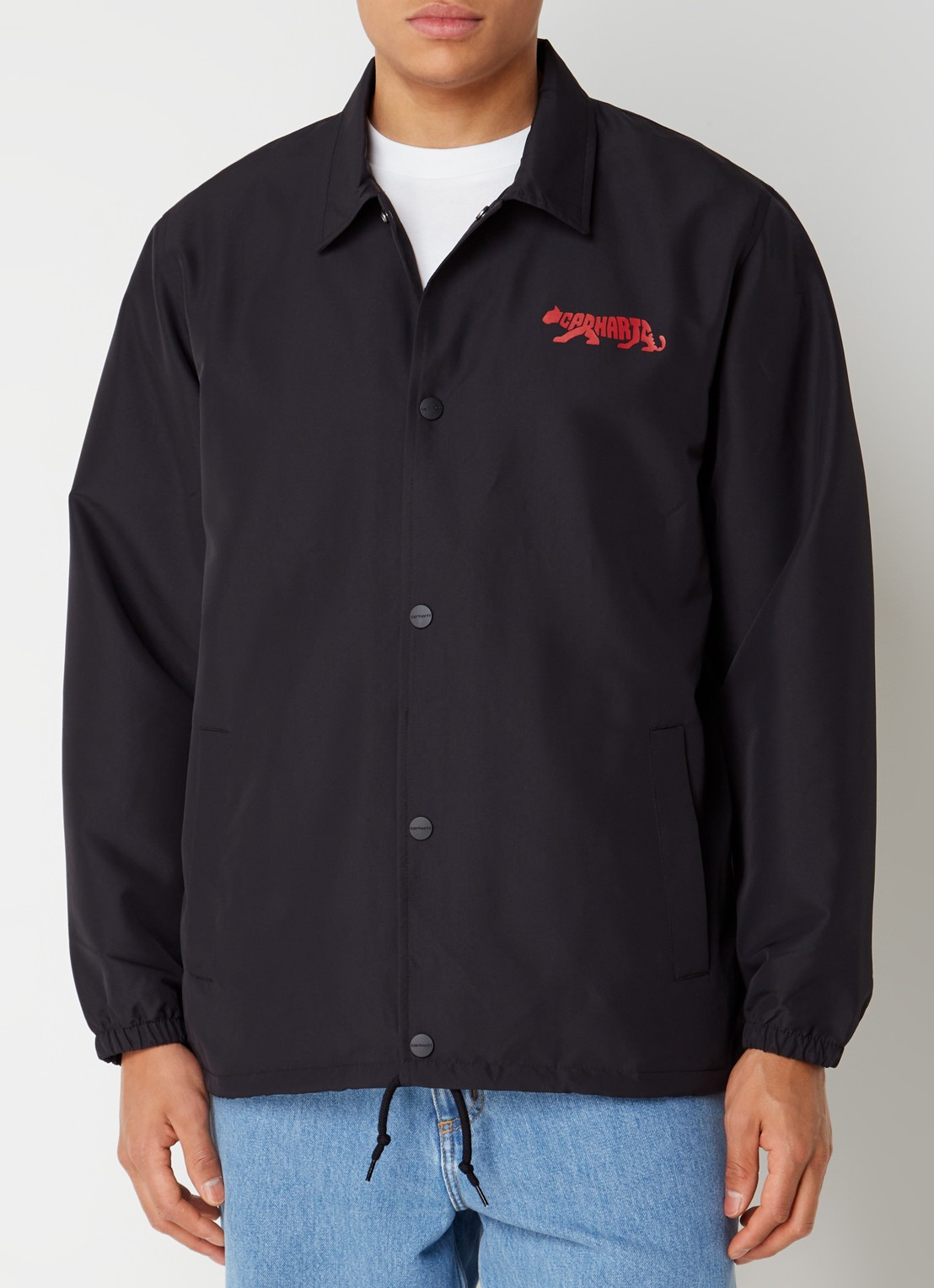 Carhartt WIP Rocky jack met logo- en backprint • Zwart • de Bijenkorf