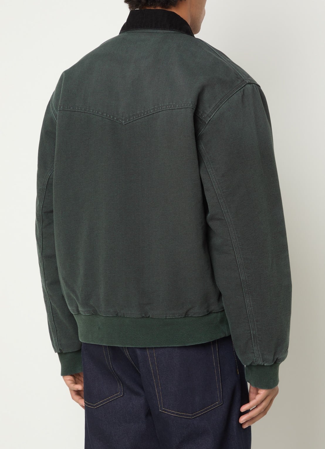 Carhartt WIP Santa Fe gewatteerd barn jack - achterkant 2 donkergroen