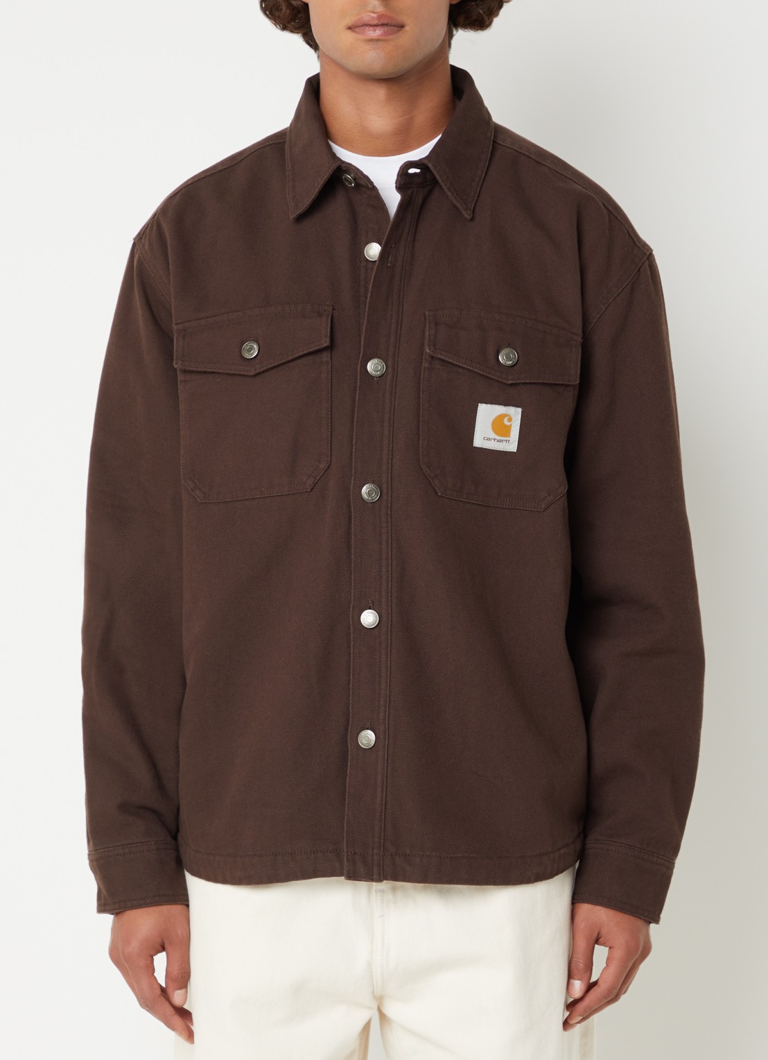 Carhartt WIP Selby jack met borstzakken - detail 4 bordeauxrood