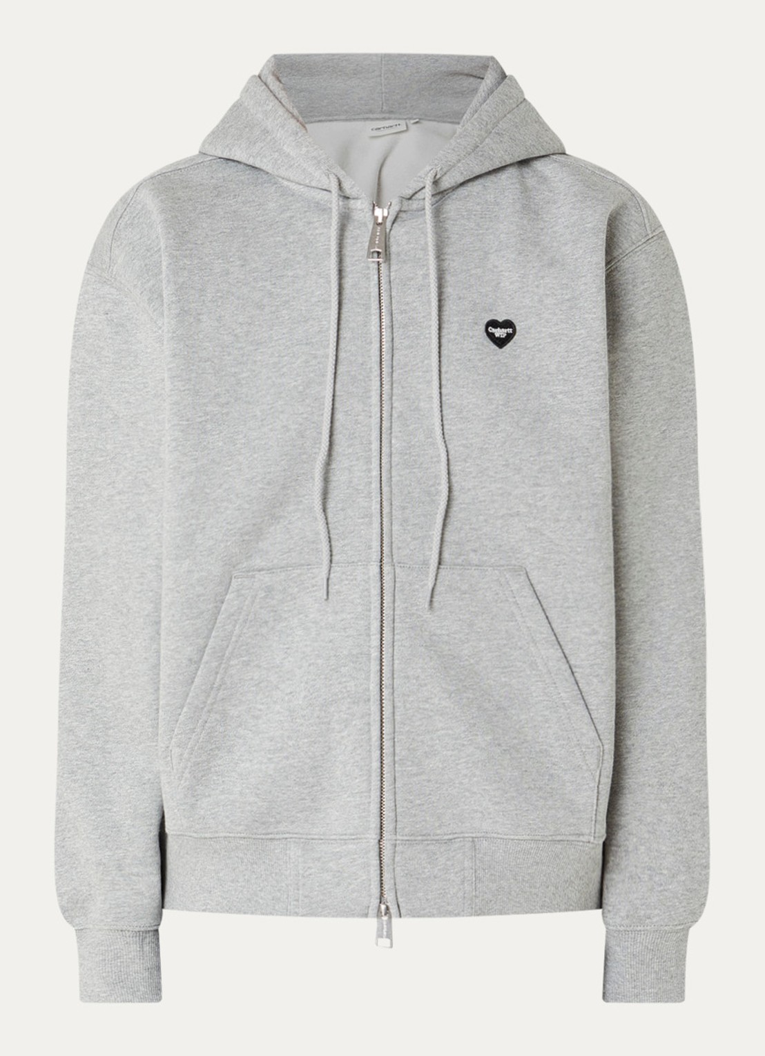 Carhartt WIP Small Heart sweatvest met logo - voorkant 3 grijs