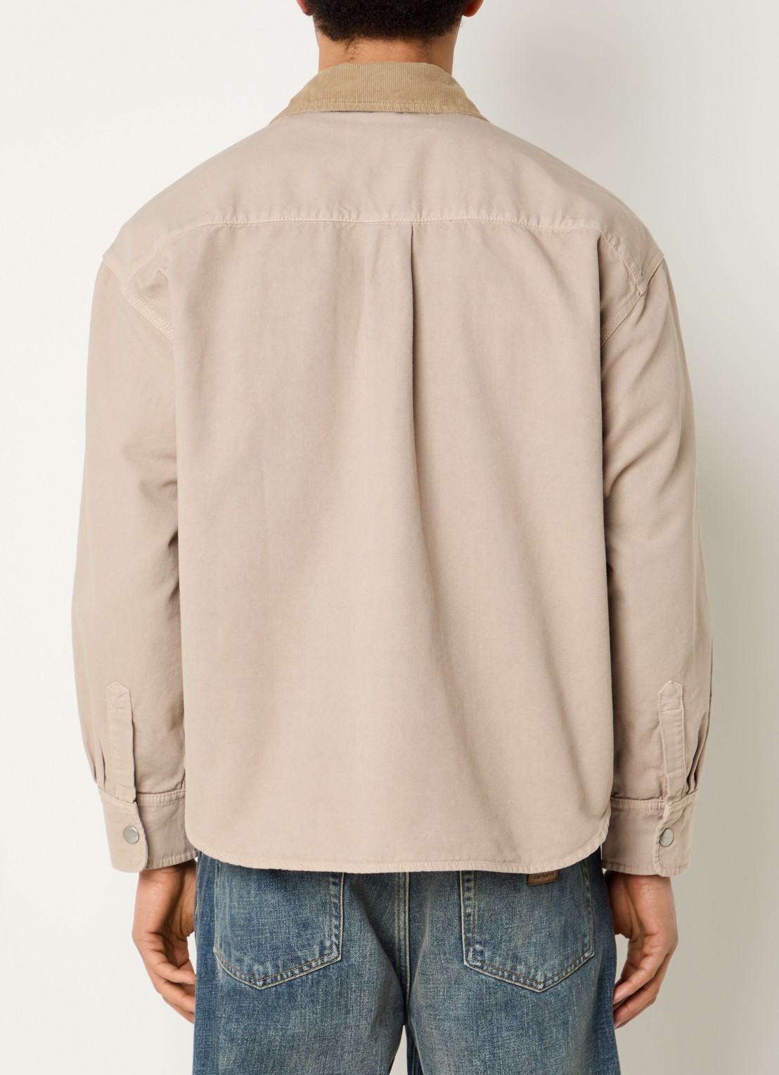 Carhartt WIP Spijkerjas met borstzakken en details van corduroy - achterkant 3 beige
