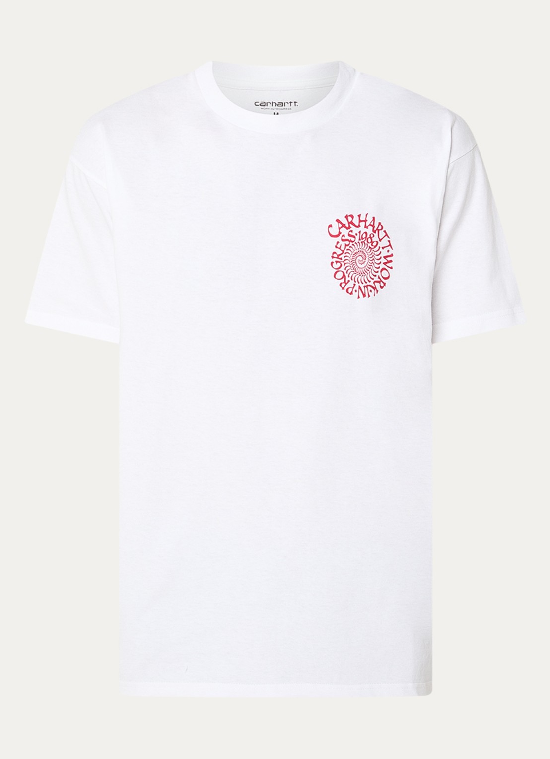 Carhartt WIP Spirals T-shirt met print - voorkant 2 wit