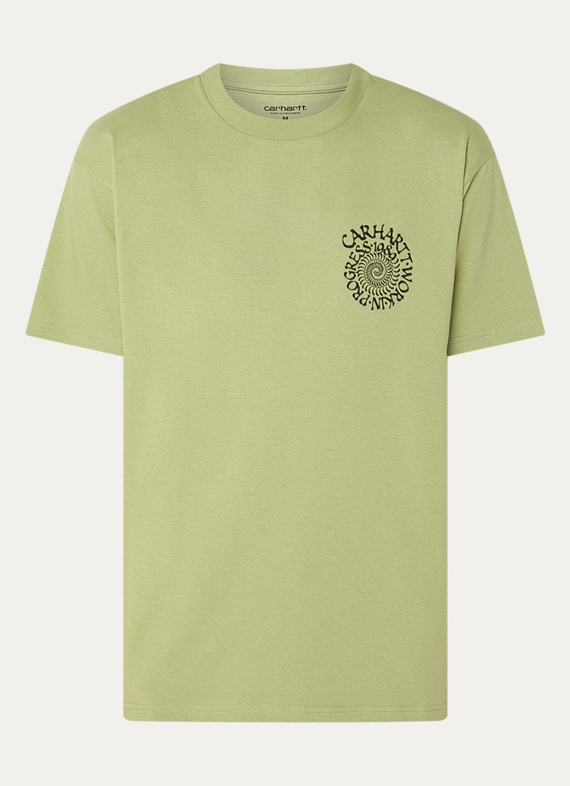 Carhartt WIP Spirals T-shirt met print - voorkant 2 lichtgroen
