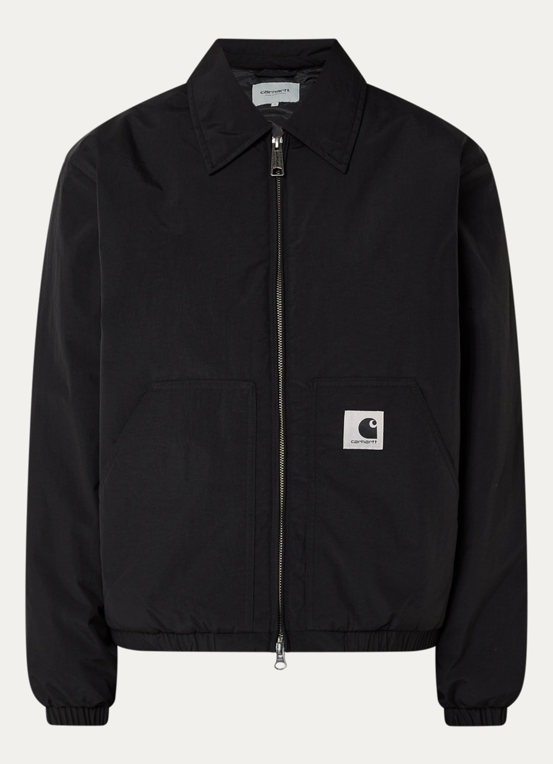 Carhartt WIP Stanwood gewatteerde jack met steekzakken - voorkant 2 zwart