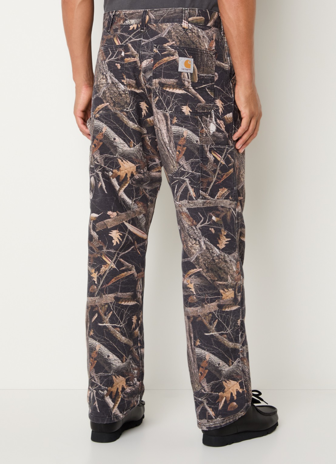 Carhartt WIP Straight fit jeans met gekleurde wassing en steekzakken - achterkant 3 zwart