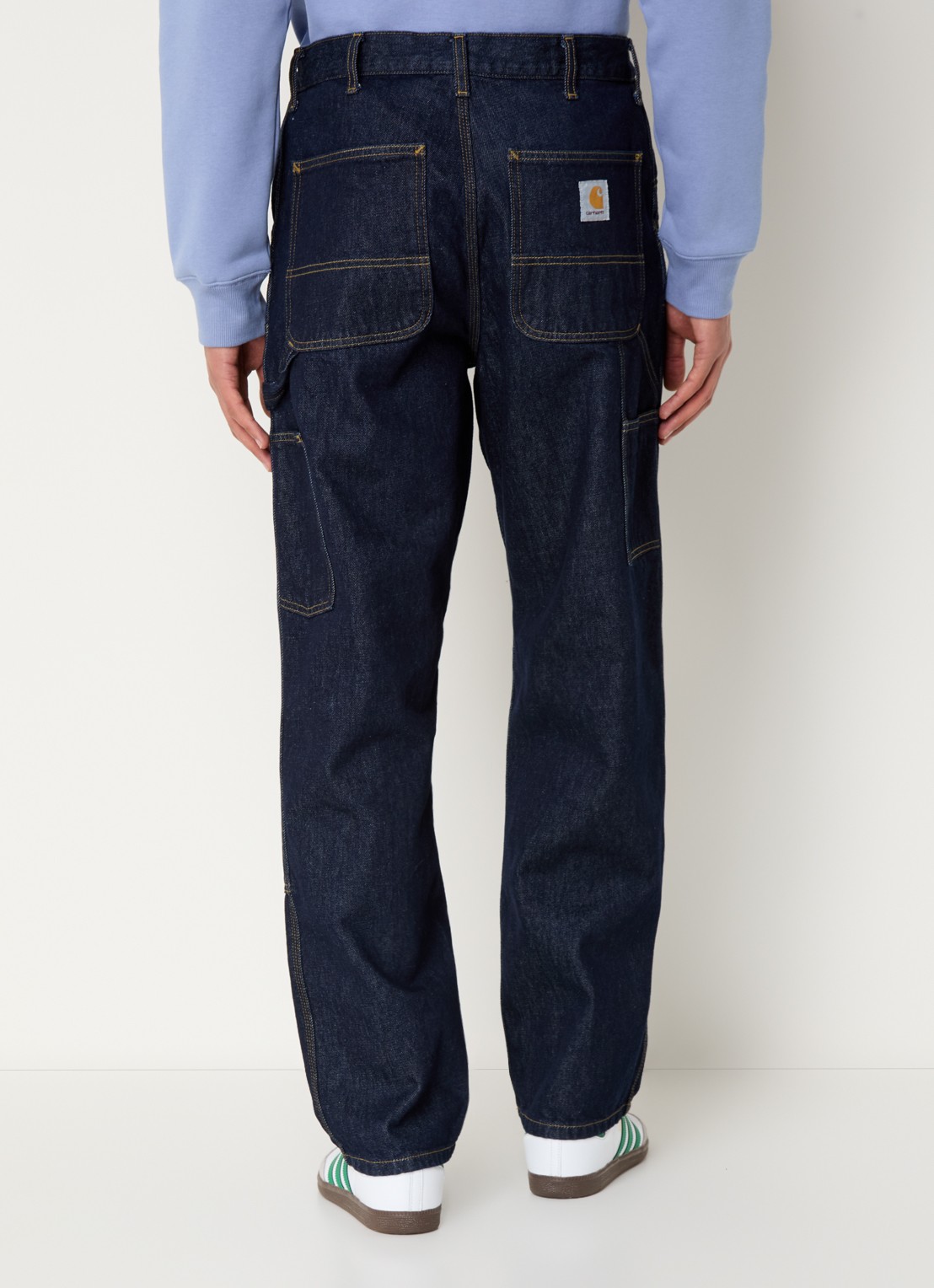 Carhartt WIP Straight leg jeans met donkere wassing - achterkant 5 indigo