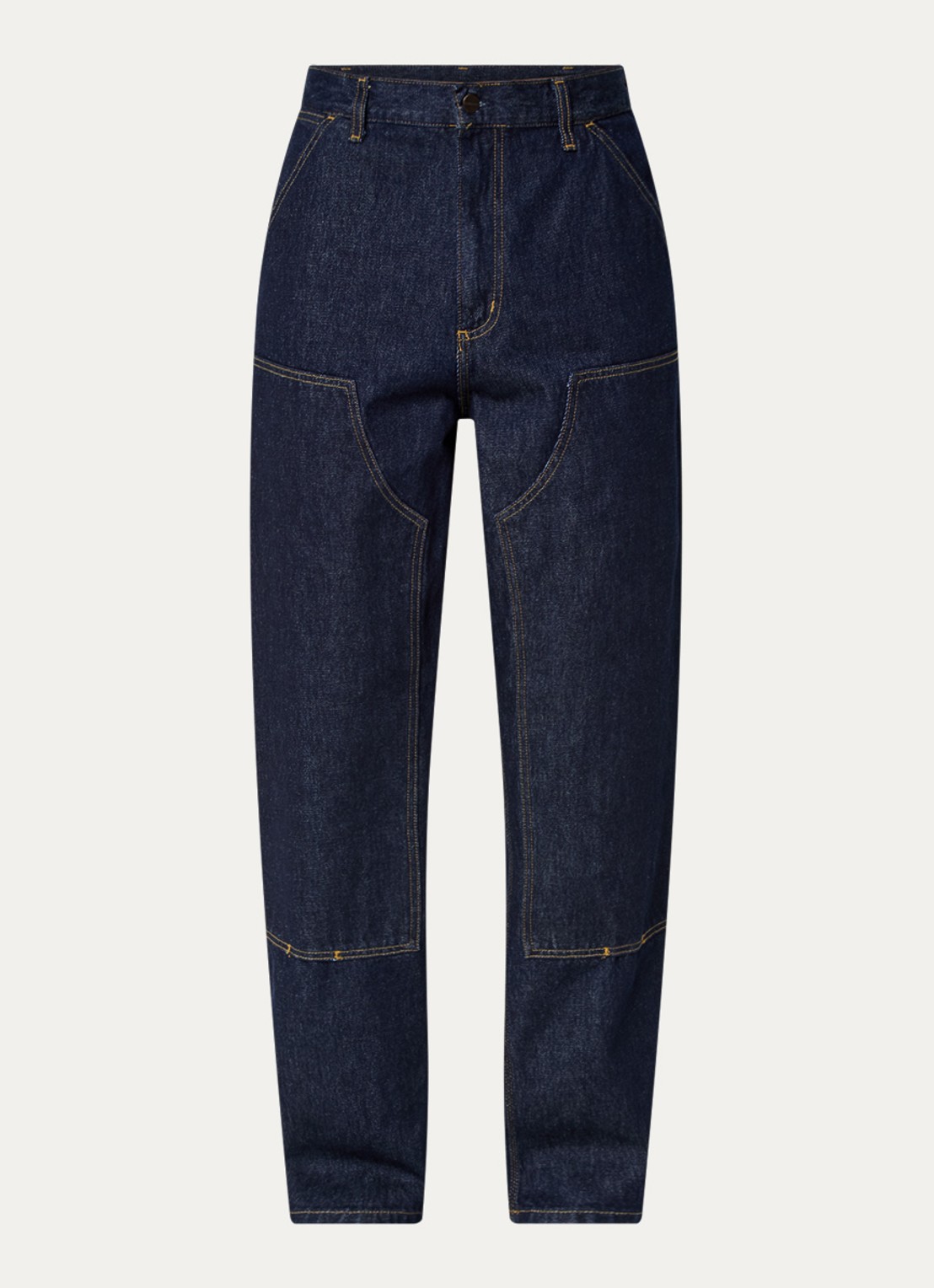 Carhartt WIP Straight leg jeans met donkere wassing - voorkant 3 indigo