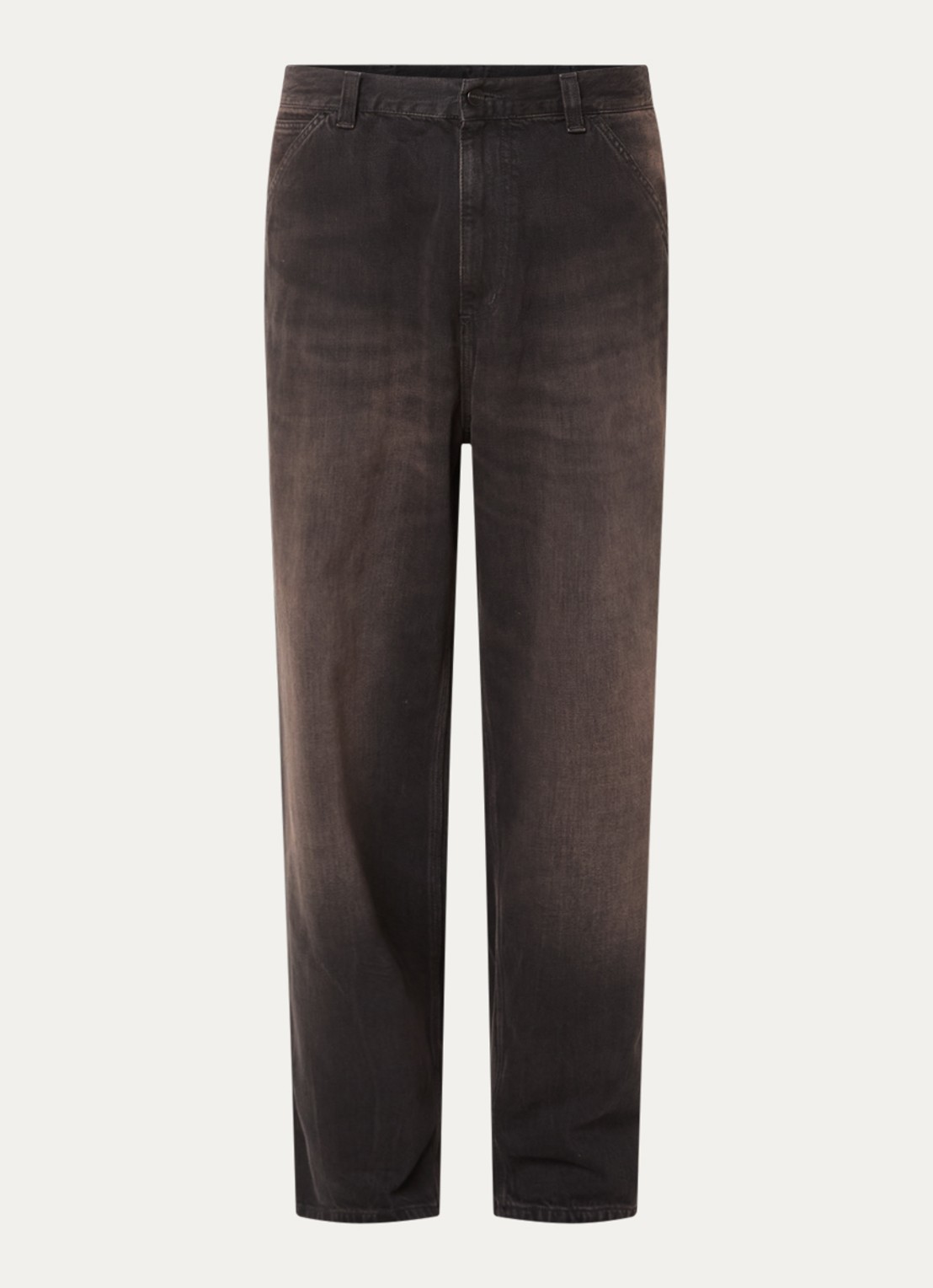 Carhartt WIP Straight leg jeans met gekleurde wassing - voorkant 4 antraciet