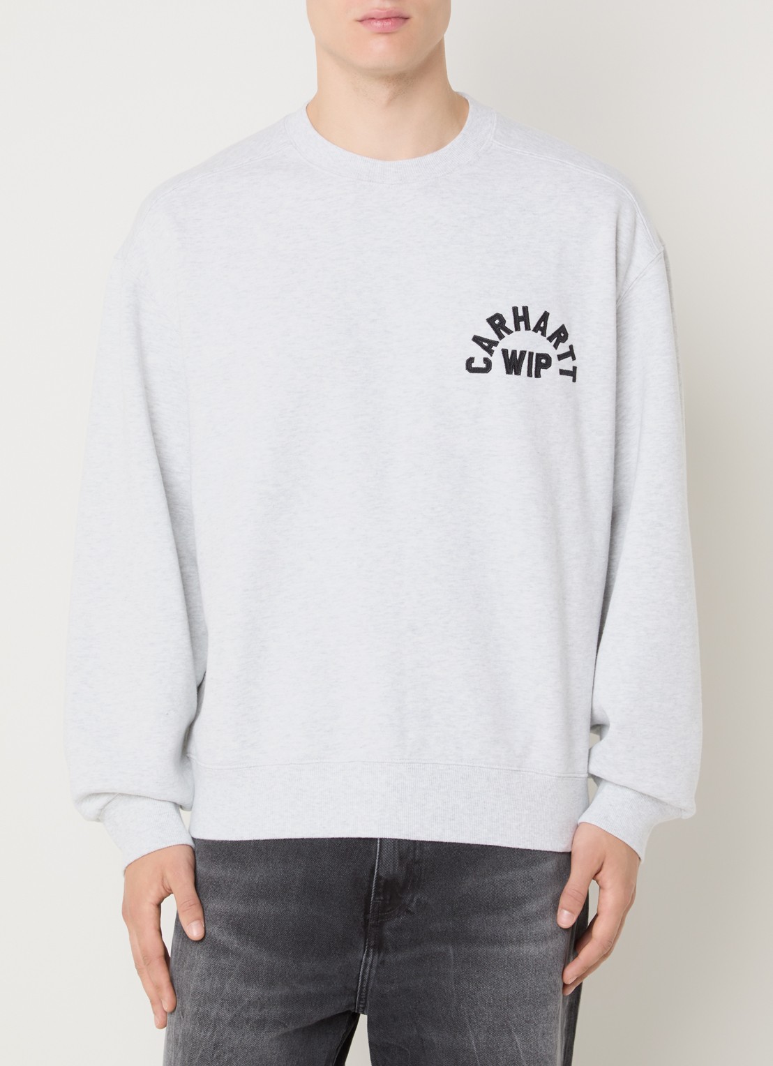 Carhartt WIP Sweater met logoborduring - achterkant 2 grijsmele