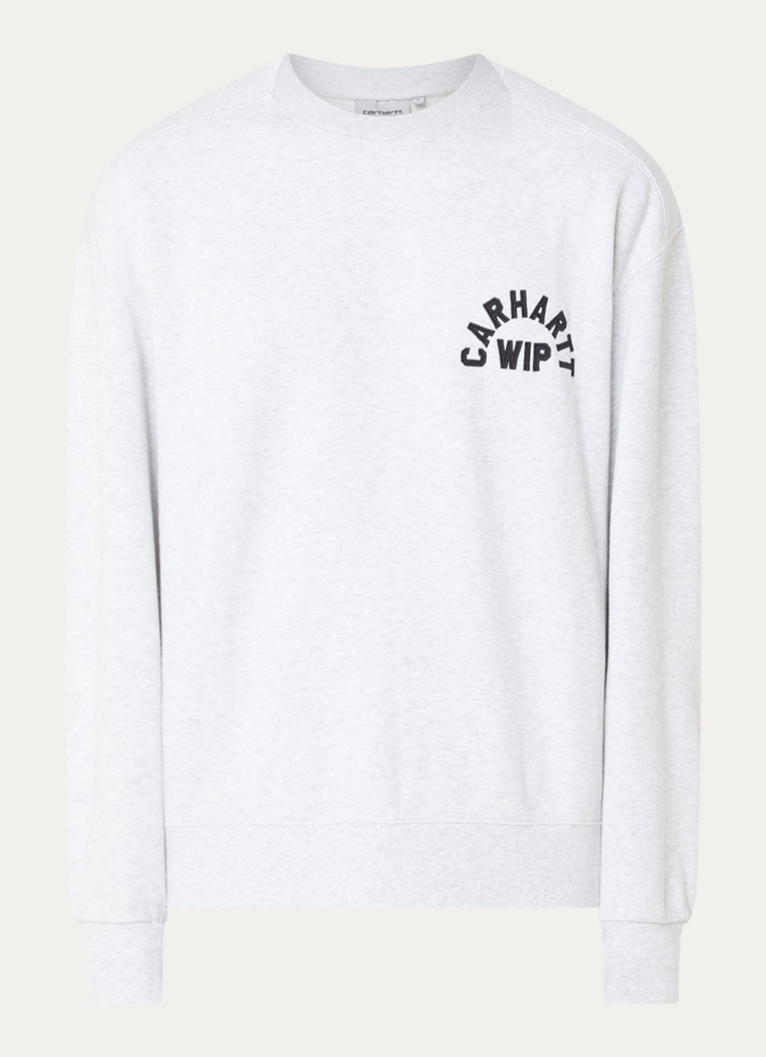 Carhartt WIP Sweater met logoborduring - voorkant 3 grijsmele