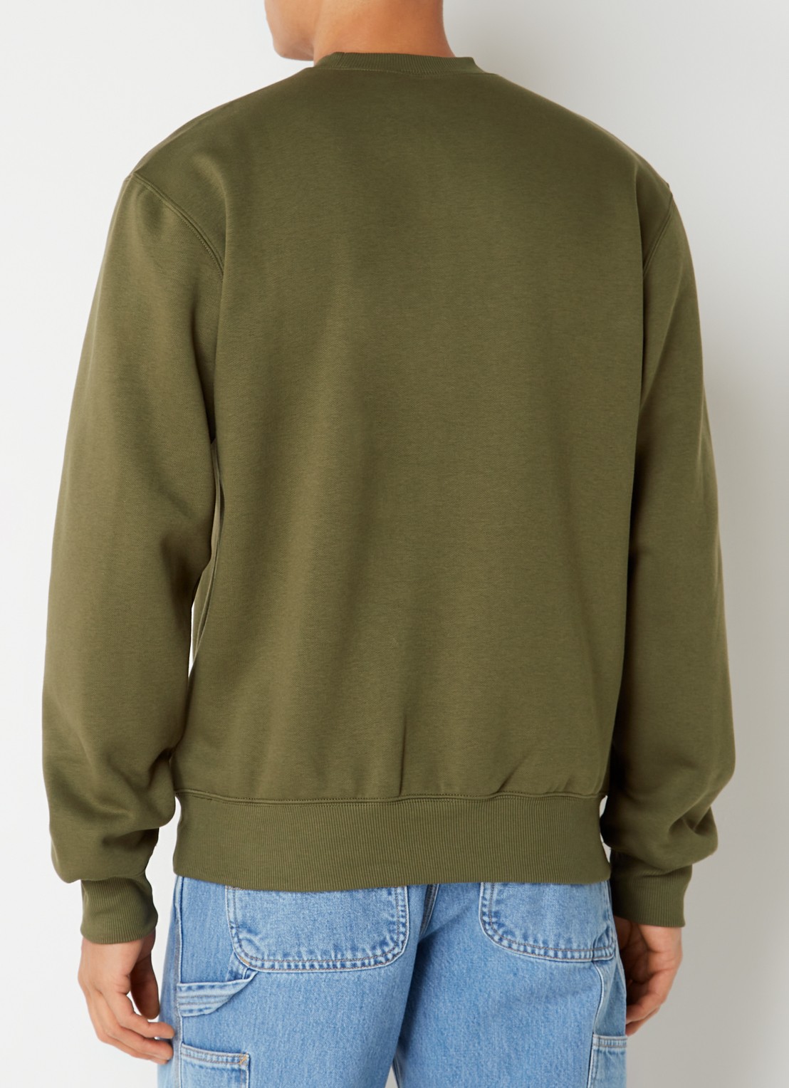 Carhartt WIP Sweater met logoborduring - achterkant 4 legergroen