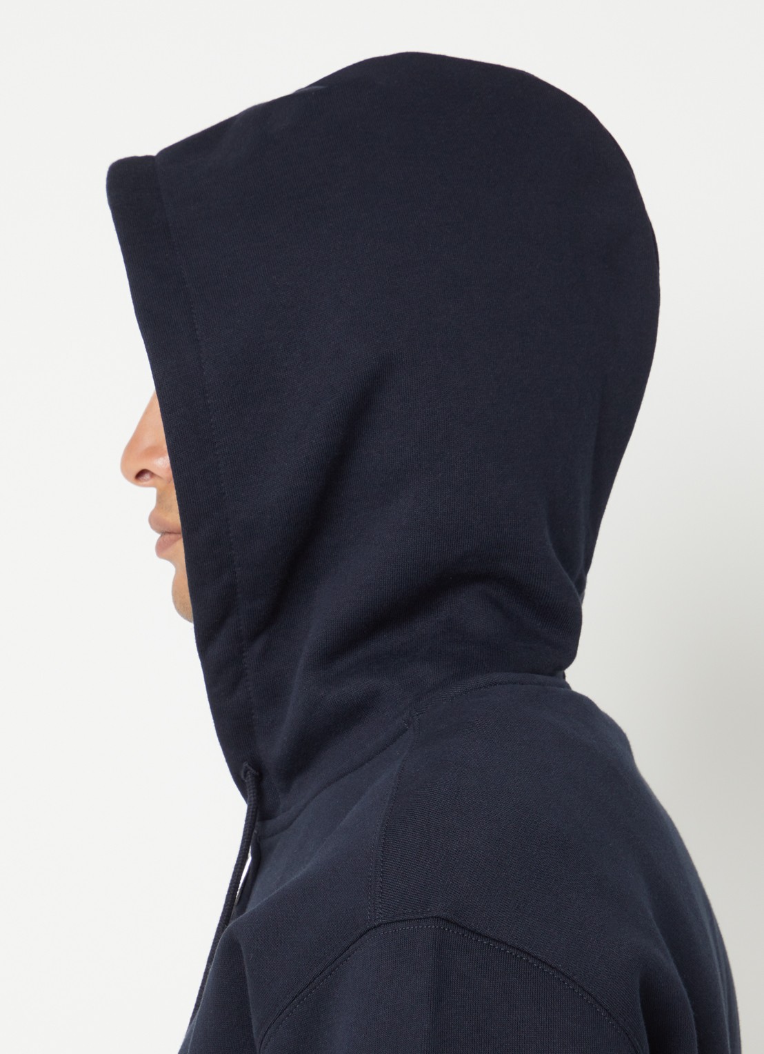 Carhartt WIP Sweatvest met capuchon - detail 2 donkerblauw