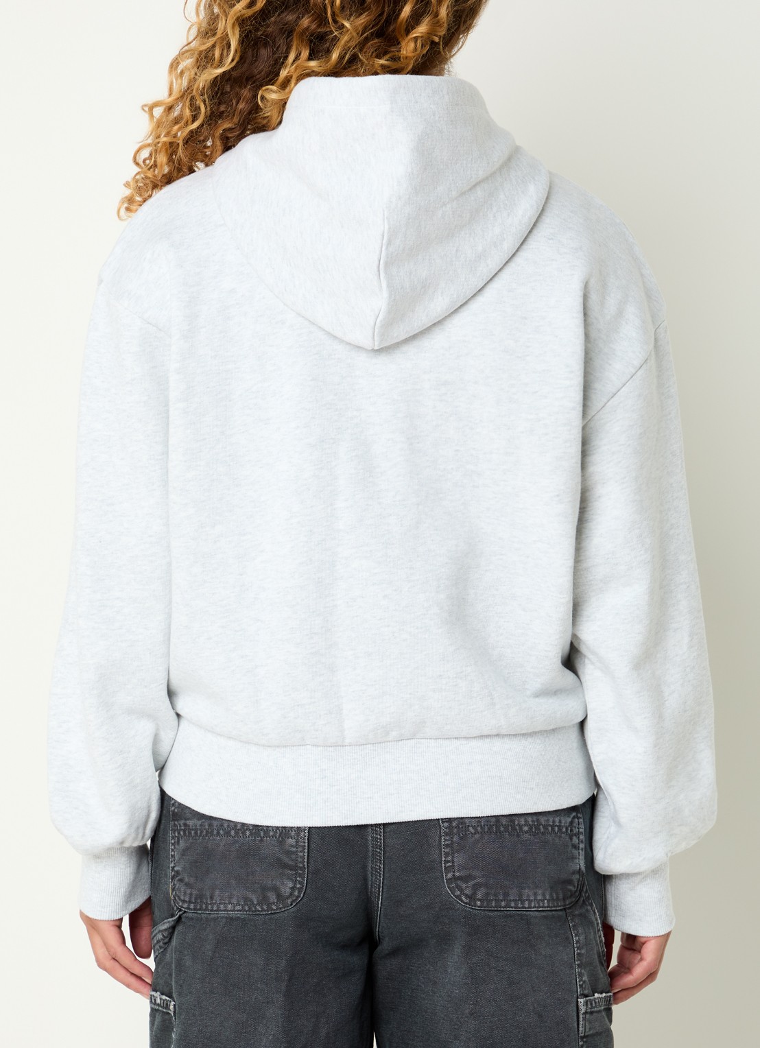 Carhartt WIP Sweatvest met logoborduring - achterkant 3 grijsmele