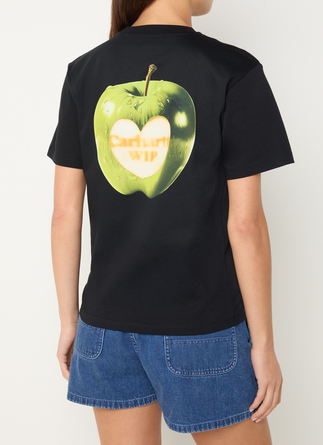 Carhartt WIP T-shirt met logo- en backprint - detail 4 zwart