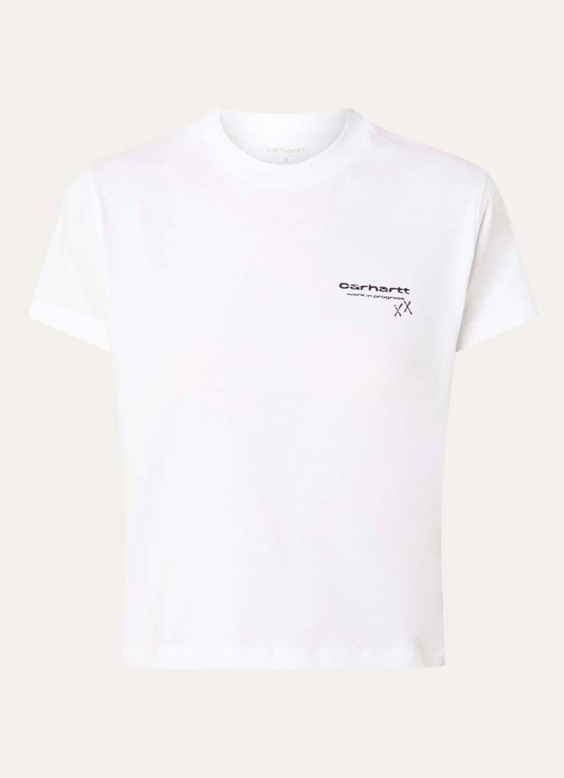 Carhartt WIP T-shirt met logo- en backprint - voorkant 2 wit