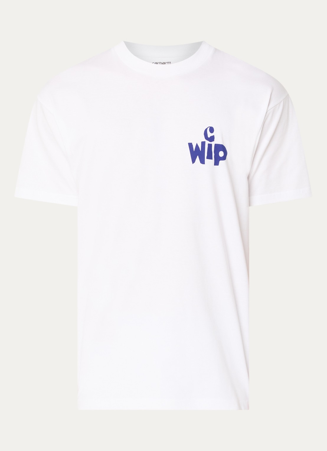 Carhartt WIP T-shirt met logo- en backprint - voorkant 3 wit