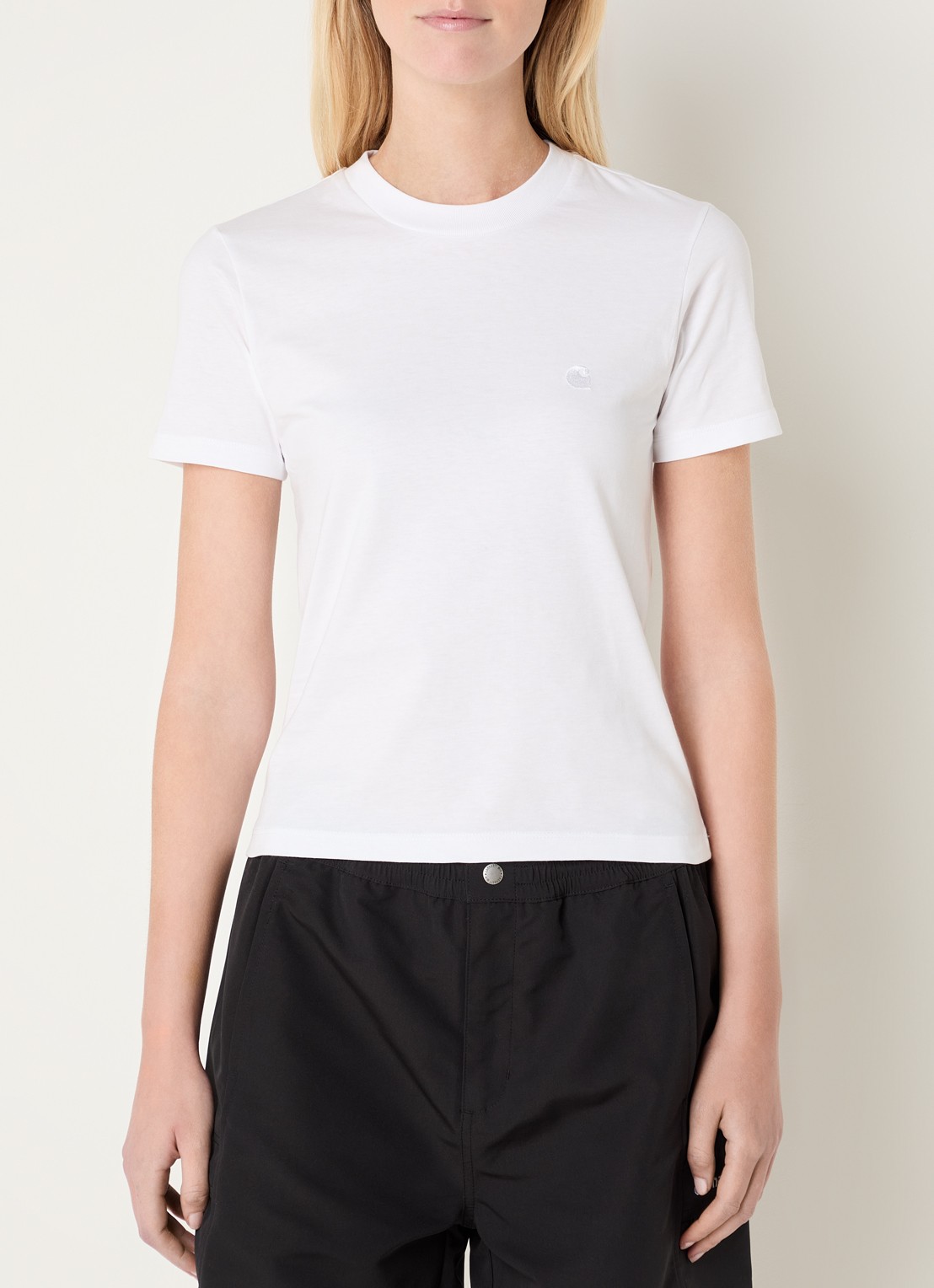 Carhartt WIP T-shirt met logo - detail wit