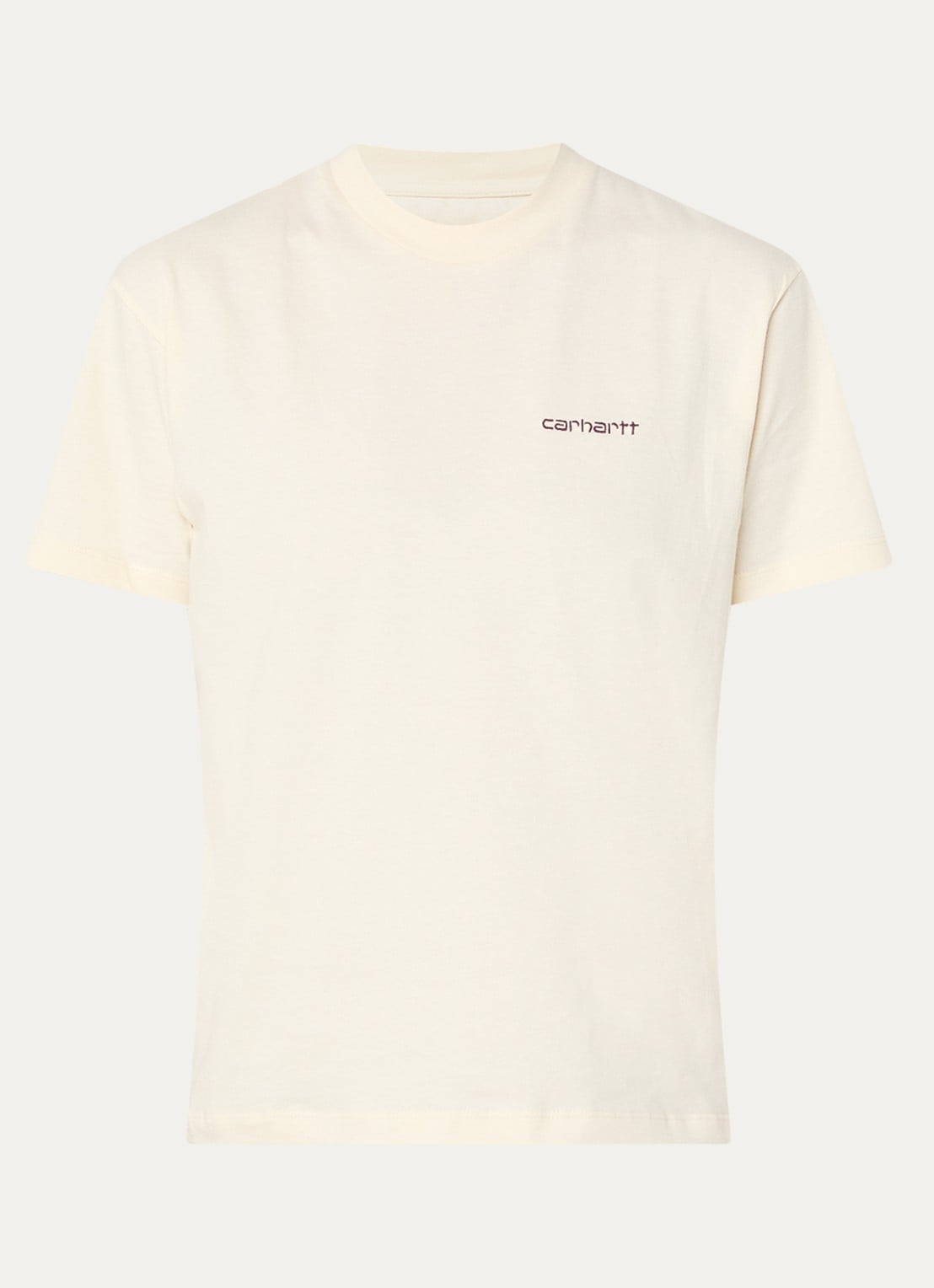 Carhartt WIP T-shirt met logo - voorkant 2 lichtgeel